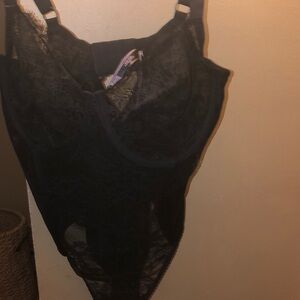 Elegant Black Lace Bodysuit/Lingerie